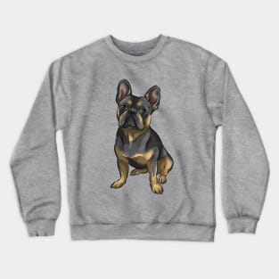 French Bulldog | Black and Tan | Cute Dog Art Crewneck Sweatshirt